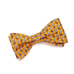 Flasks and Footballs Bow Tie // Orange