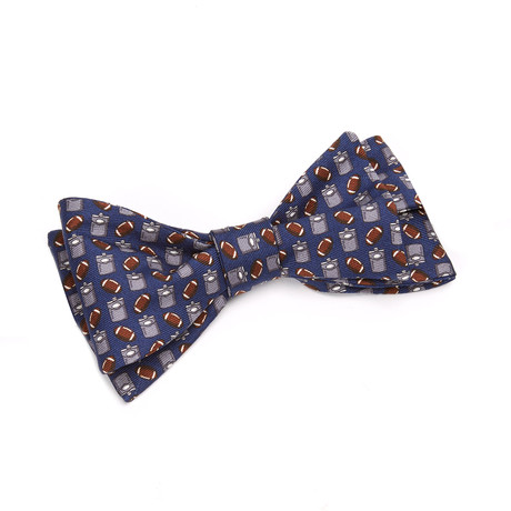 Flasks and Footballs Bow Tie // Navy