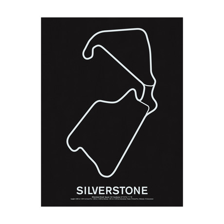 Silverstone Circuit Screenprint