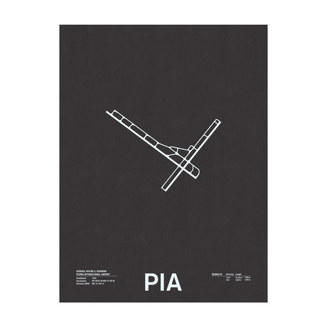 PIA // General Wayne A. Downing Peoria International Airport Screenprint