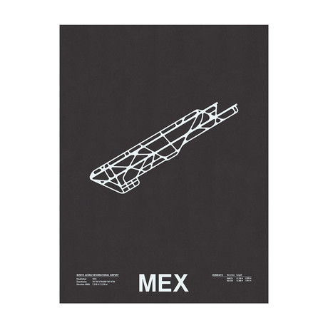 MEX // Benito Juarez International Airport Screenprint