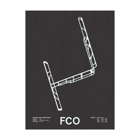 FCO // Leonardo da Vinci–Fiumicino Airport Screenprint