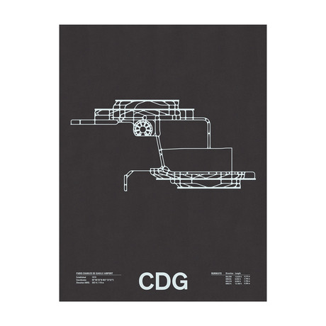 CDG // Paris-Charles De Gaulle Airport Screenprint