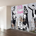 The Literal Old School Wall Mural Decal (4 Panels // 93" Width)