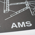 AMS // Amsterdam Airport Schiphol Screenprint