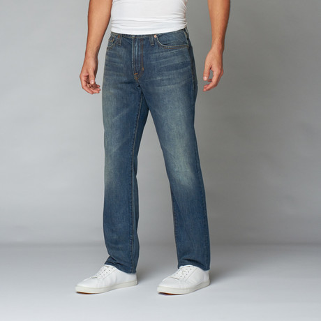 Vince // Rhodes Slim Fit Straight Leg Jean // Medium Marble (28WX32L)