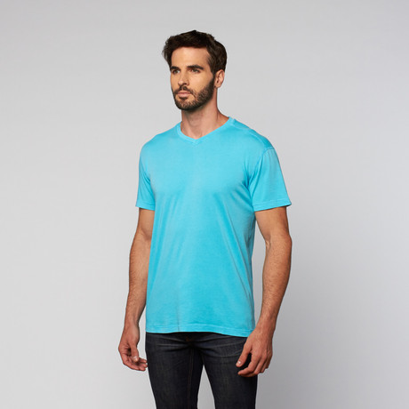 Minerals // V-Neck Tee // Ocean Reverse Velvet Dye (M)
