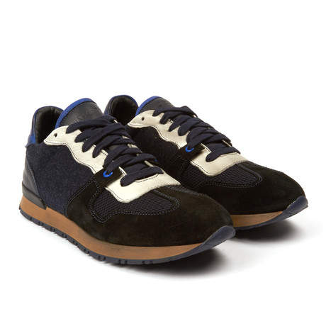 Ylati // Positano Sneakers // Blue Wool + Suede (Euro: 42)