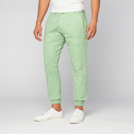 Digi Camo Twill Jogger // Basil (30)