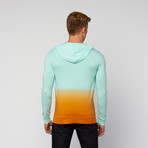 Ombre T-Shirt Hoodie // Beach Glass (L)