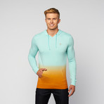 Ombre T-Shirt Hoodie // Beach Glass (L)