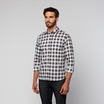 L.U.C.A. // Casual Plaid Button Up // Black + White (M)