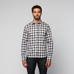 L.U.C.A. // Casual Plaid Button Up // Black + White (M)