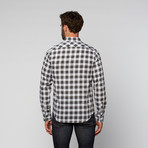L.U.C.A. // Casual Plaid Button Up // Black + White (M)
