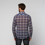 L.U.C.A. // Casual Plaid Button Up // Navy (2XL)