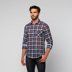 L.U.C.A. // Casual Plaid Button Up // Navy (2XL)
