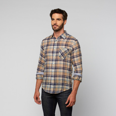 L.U.C.A. // Casual Plaid Button Up // Slate (S)