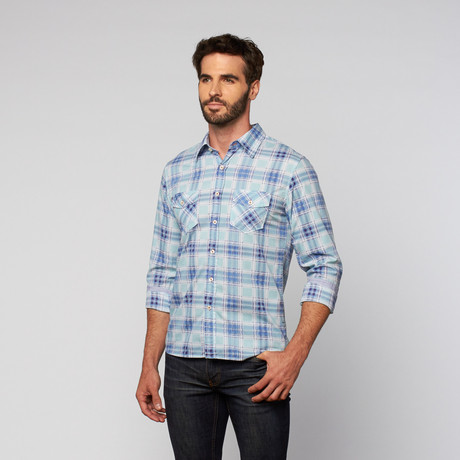 L.U.C.A. //  Double Flap Pocket Button Down // Green (S)