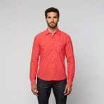 L.U.C.A. // Double Flap Pocket Button Up // Red (2XL)