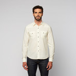 L.U.C.A. // Double Flap Pocket Button Up // Cream (M)