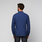 L.U.C.A. // Double Flap Pocket Button Up // Navy (2XL)