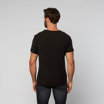 L.U.C.A. // Cotton V-Neck Tee // Black (XL)