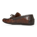 BUB Shoes // Croco Printed Deck Shoe // Brown (Euro: 40)