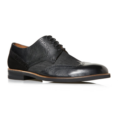 BUB Shoes // Leather + Canvas Brogue // Black + Anthracite (Euro: 40)
