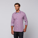 Tree Button Up // Purple Gingham (L)