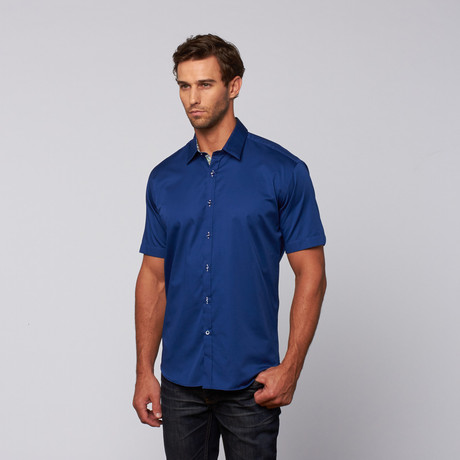 Cafébleu // Myron Button Up // Navy (M)