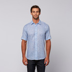 Mylo Button Up // Blue + White Linen (M)