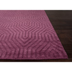 Town Prune Purple Wool Rug (3'L x 2'W)