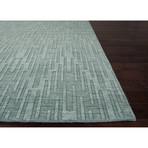 Urban Mineral Blue Wool Rug (3'L x 2'W)