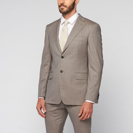 Pierre // Wool Two-Piece Suit // Light Gray Pinstripe (Euro: 50) - Apparel Clearance - Touch of Modern