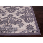 Majestic Grey + Taupe Rayon Chenille Rug (7'6"L x 5'W)