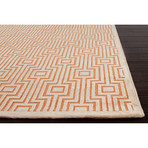 Valiant Orange Rayon Chenille Rug (7'6"L x 5'W)