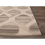 Helix Cloud + Cream Wool Rug (3'L x 2'W)