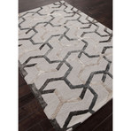 Addy Geometric Wool + Silk Rug (5'6"L x 3'6"W)