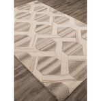 Helix Cloud + Cream Wool Rug (3'L x 2'W)