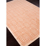 Valiant Orange Rayon Chenille Rug (7'6"L x 5'W)