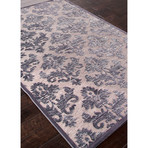 Majestic Grey + Taupe Rayon Chenille Rug (7'6"L x 5'W)