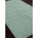 Kelle Blue Wool + Art Silk Rug (3'L x 2'W)