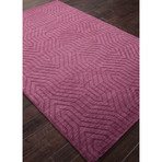 Town Prune Purple Wool Rug (3'L x 2'W)