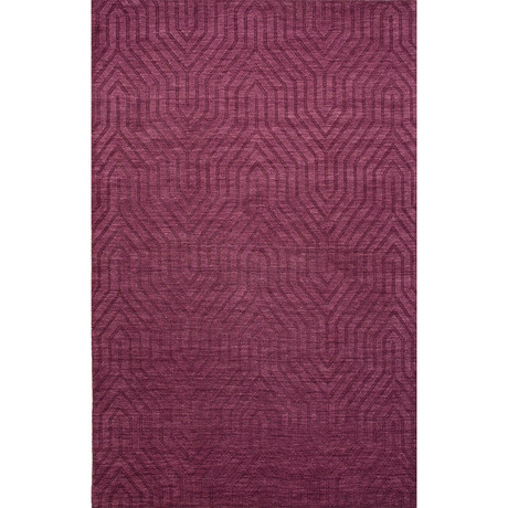 Town Prune Purple Wool Rug (3'L x 2'W)