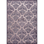 Majestic Grey + Taupe Rayon Chenille Rug (7'6"L x 5'W)