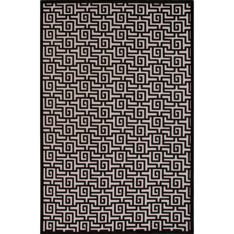 Bashful Ivory + Black Rayon Chenille Rug