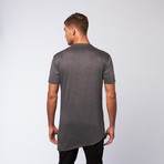 Slant Bottom Long Tee // Dark Grey (XL)