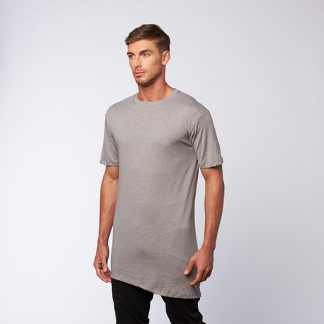 Slant Bottom Long Tee // Light Grey (S)