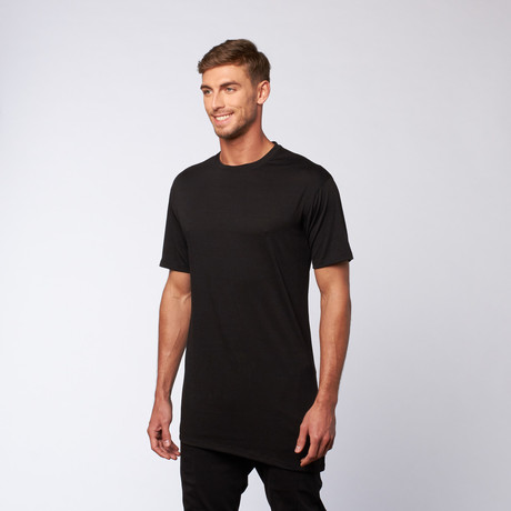 Slant Bottom Long Tee // Black (S)