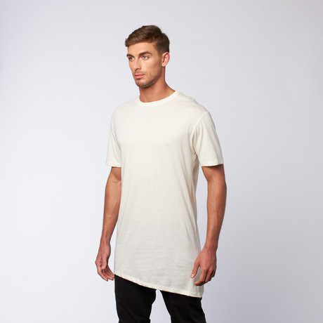 Slant Bottom Long Tee // Cream White (S)